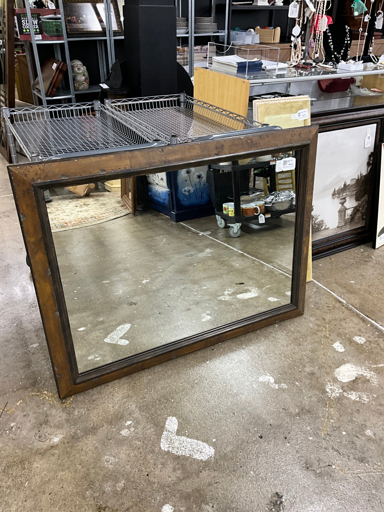 Large Wood Mirror