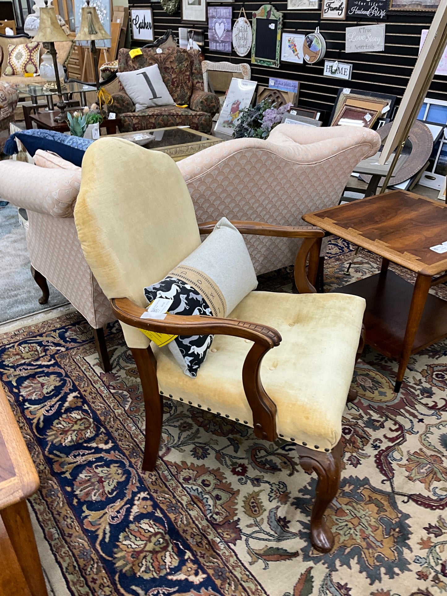 Yellow/ Gold Arm Chair