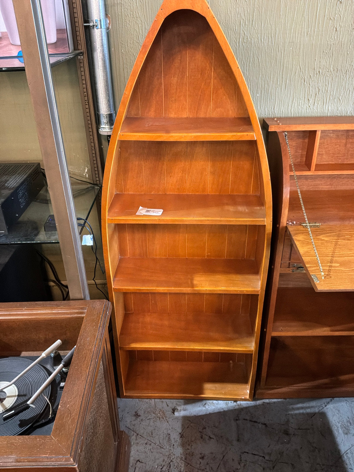 Large Green/Wood Boat Shelf