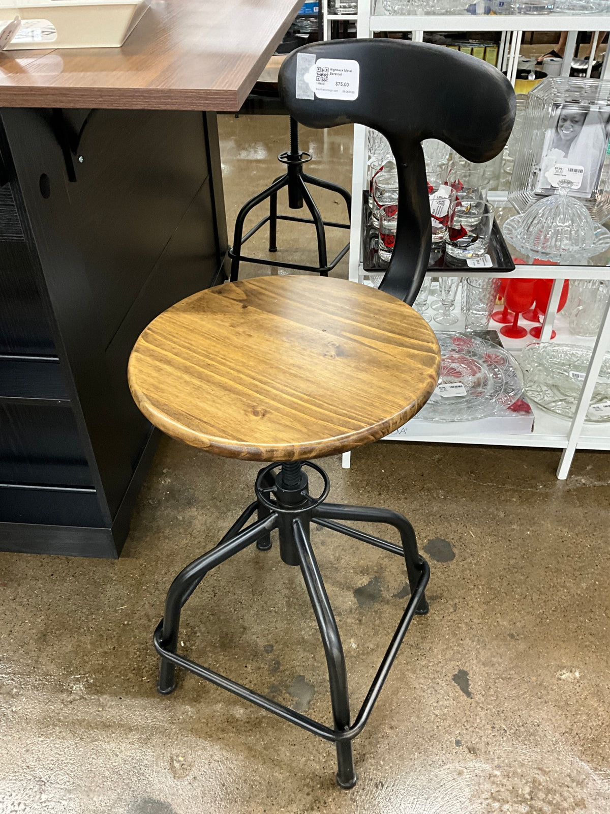 Highback Metal Barstool