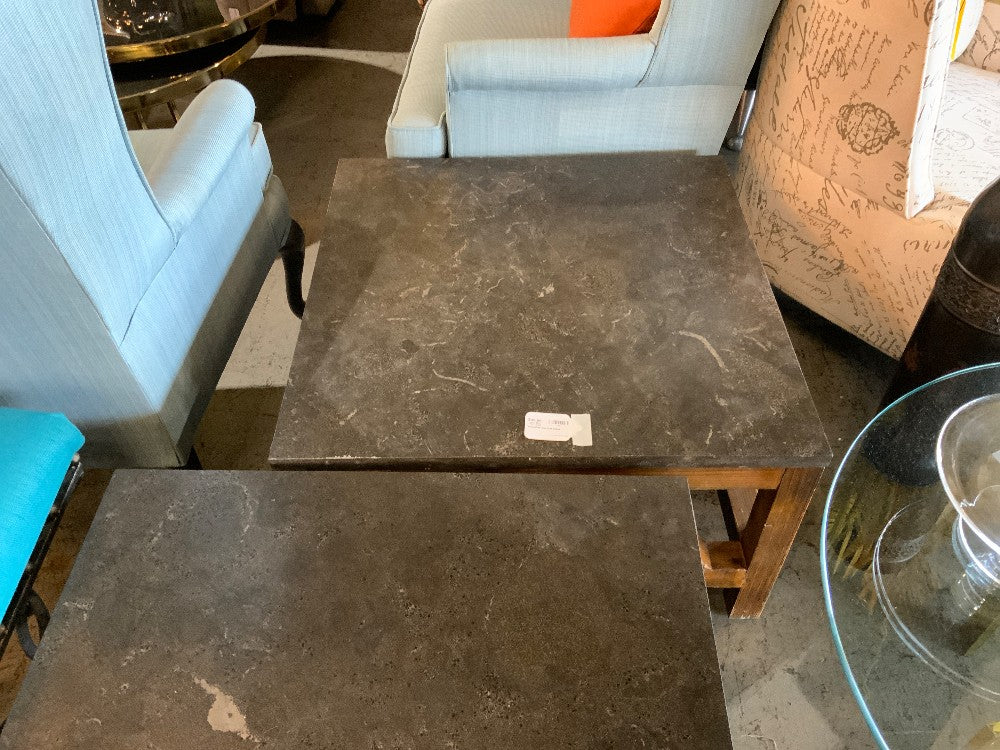 Wood/Marble End Table