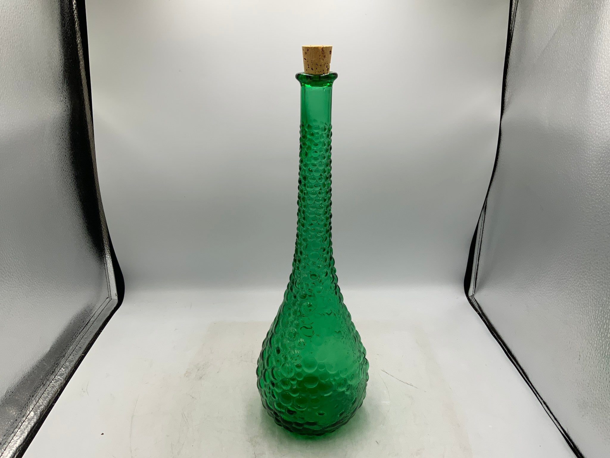 Green Empoli Glass Bottle with Cork