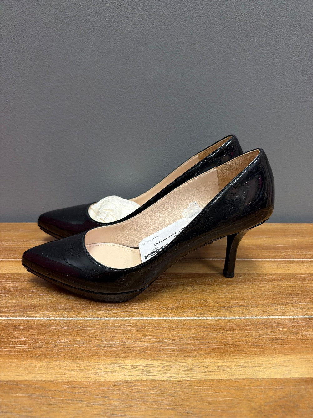 Black Prada Heel sz 6.5