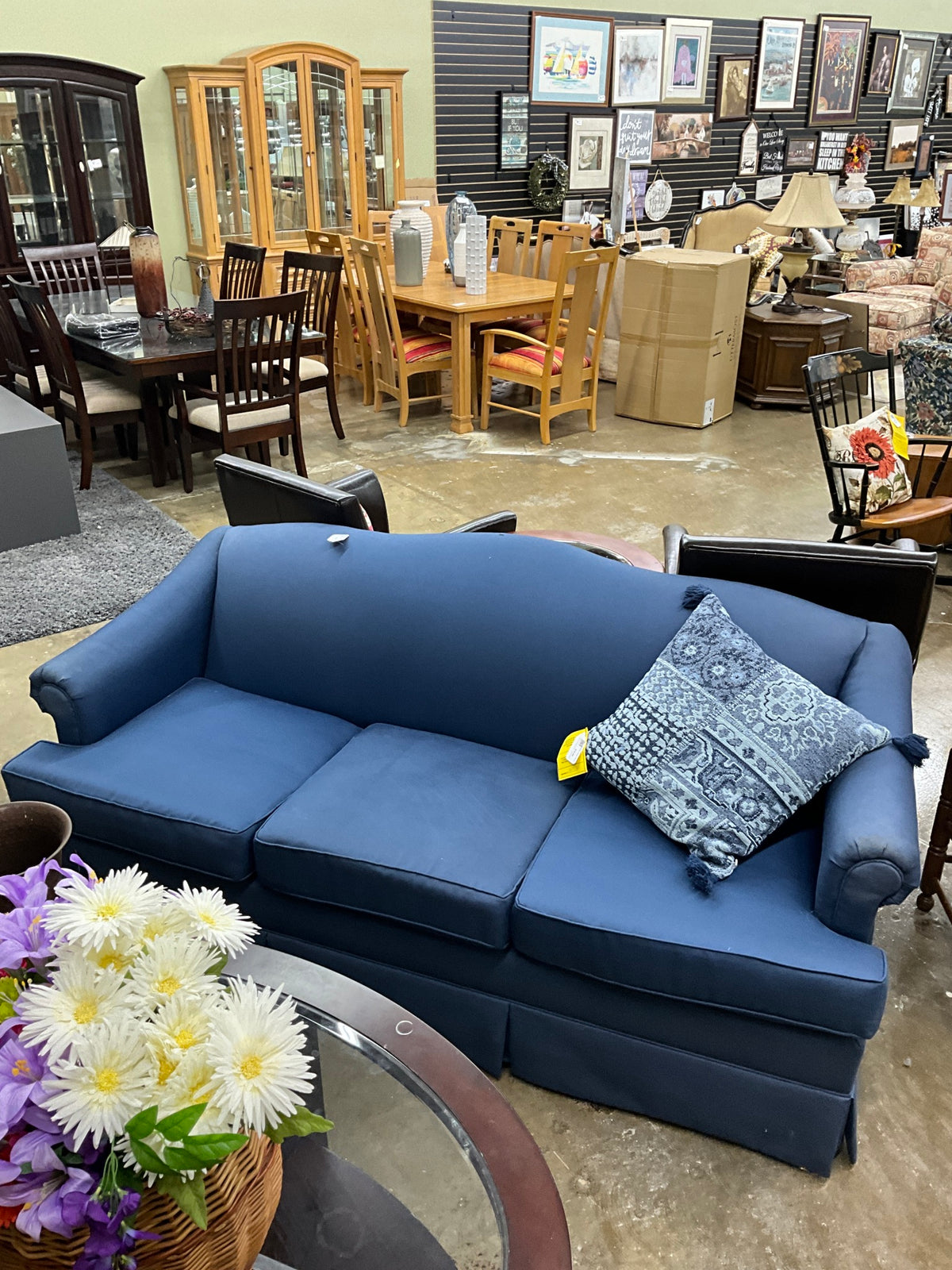 Blue Sofa Express Sofa - rip on top
