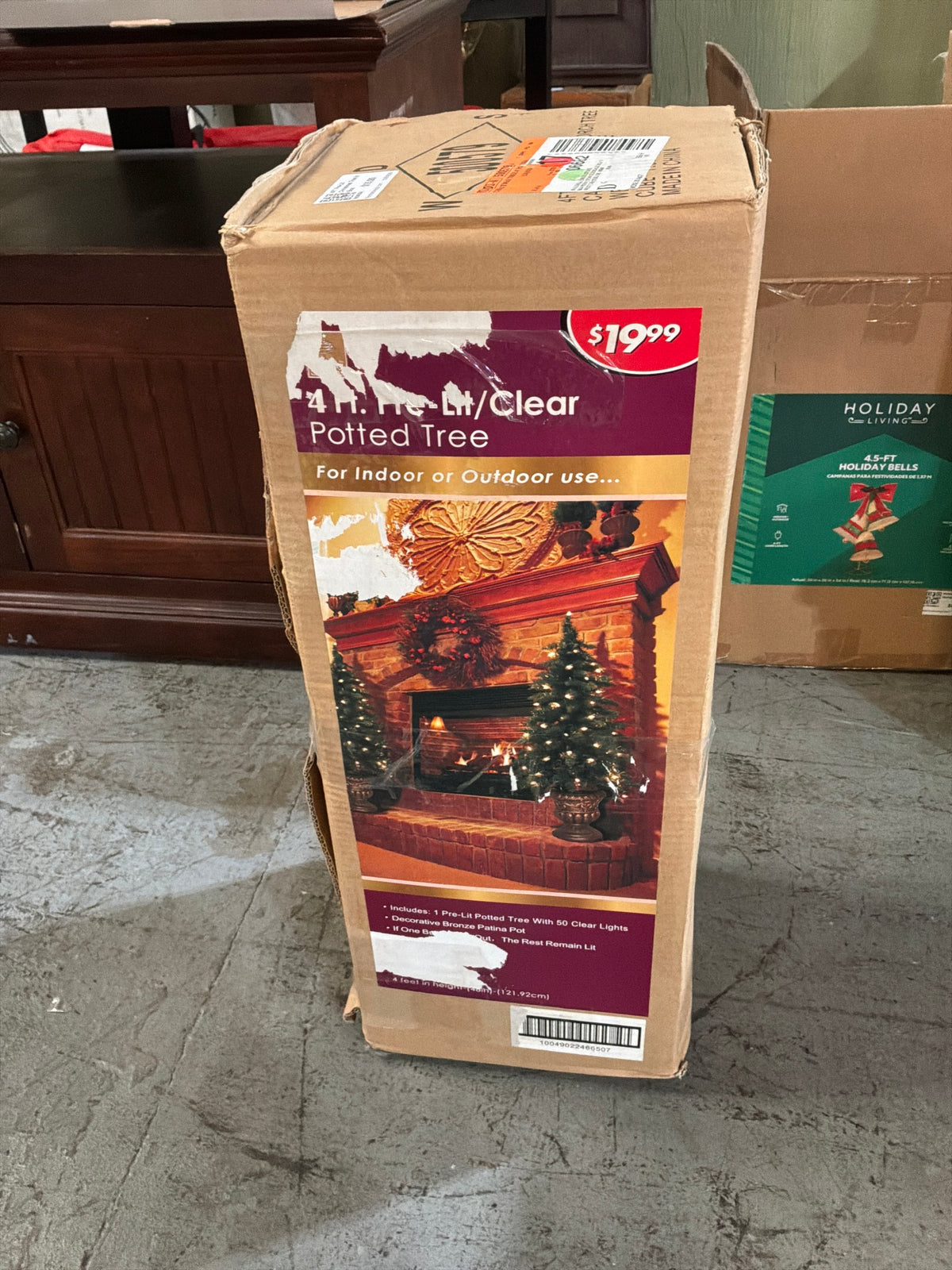 4FT Pre-Lit Christmas Tree In Box