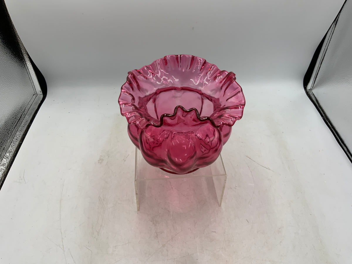 Fenton Cranberry Glass Vase