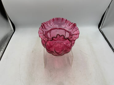 Fenton Cranberry Glass Vase