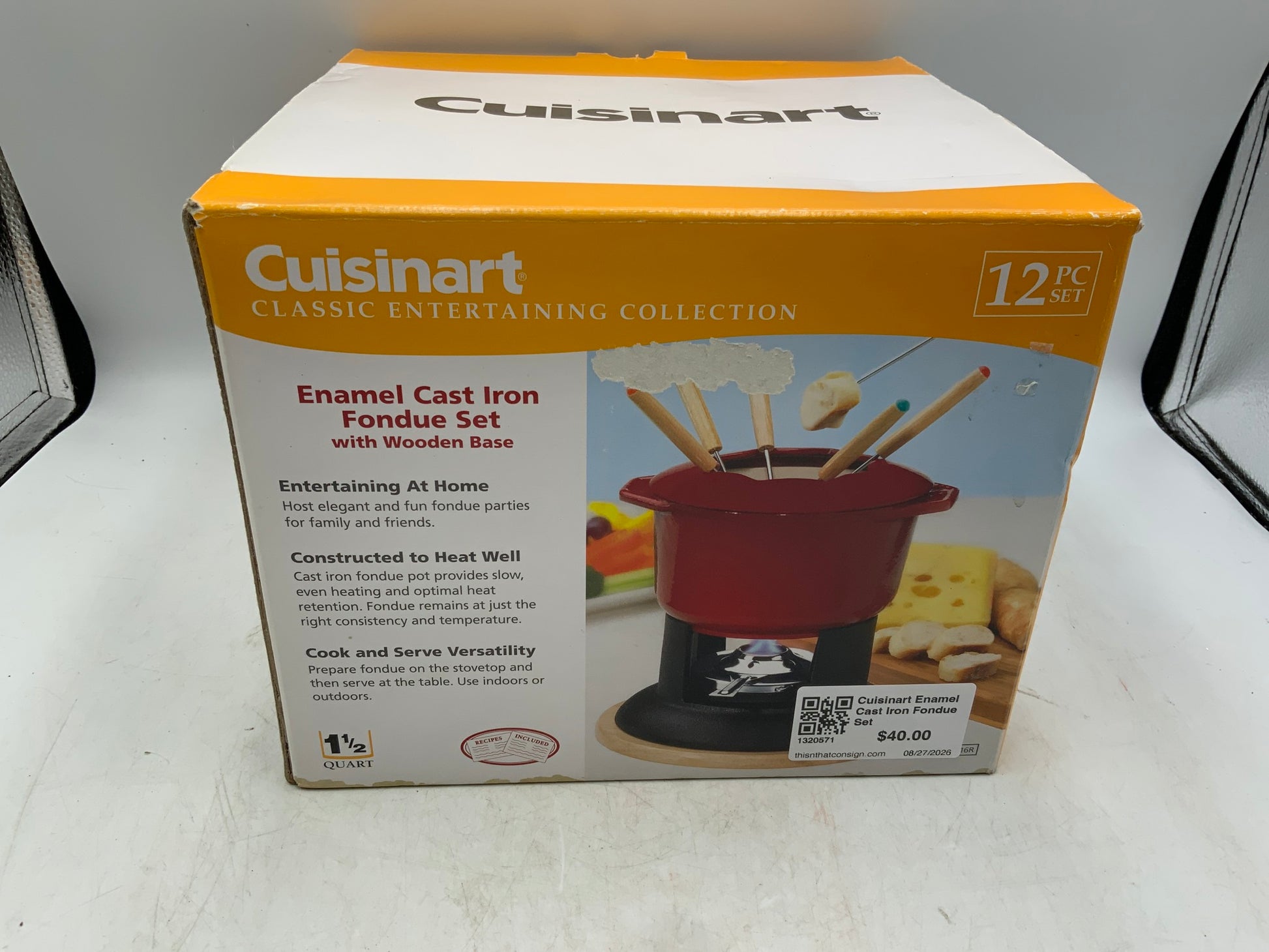 Cuisinart Enamel Cast Iron Fondue Set