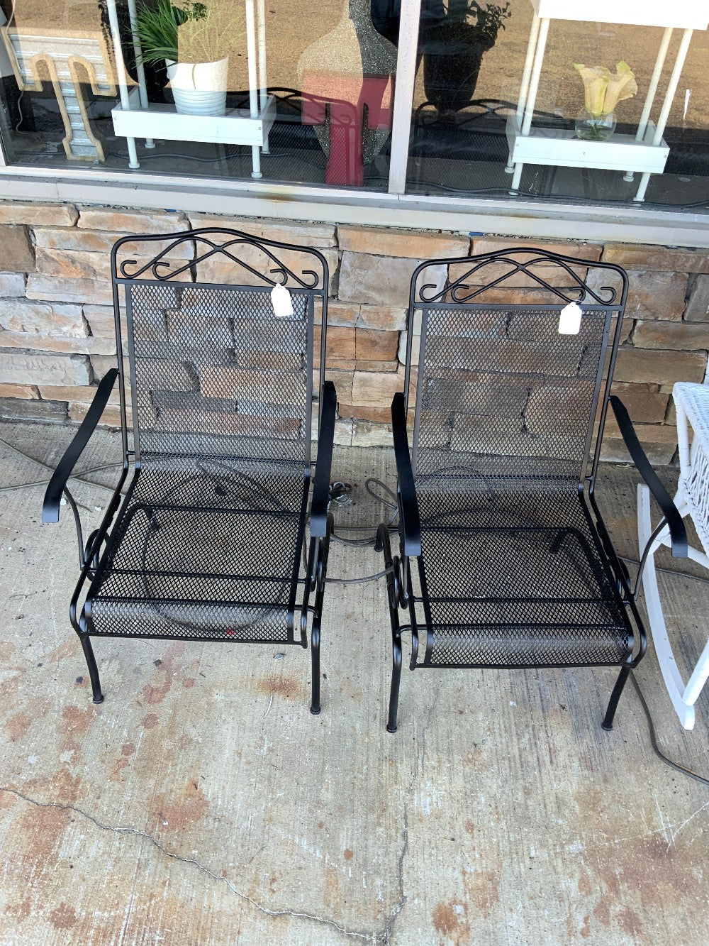 Black Wrought Iron Outdoor Chair