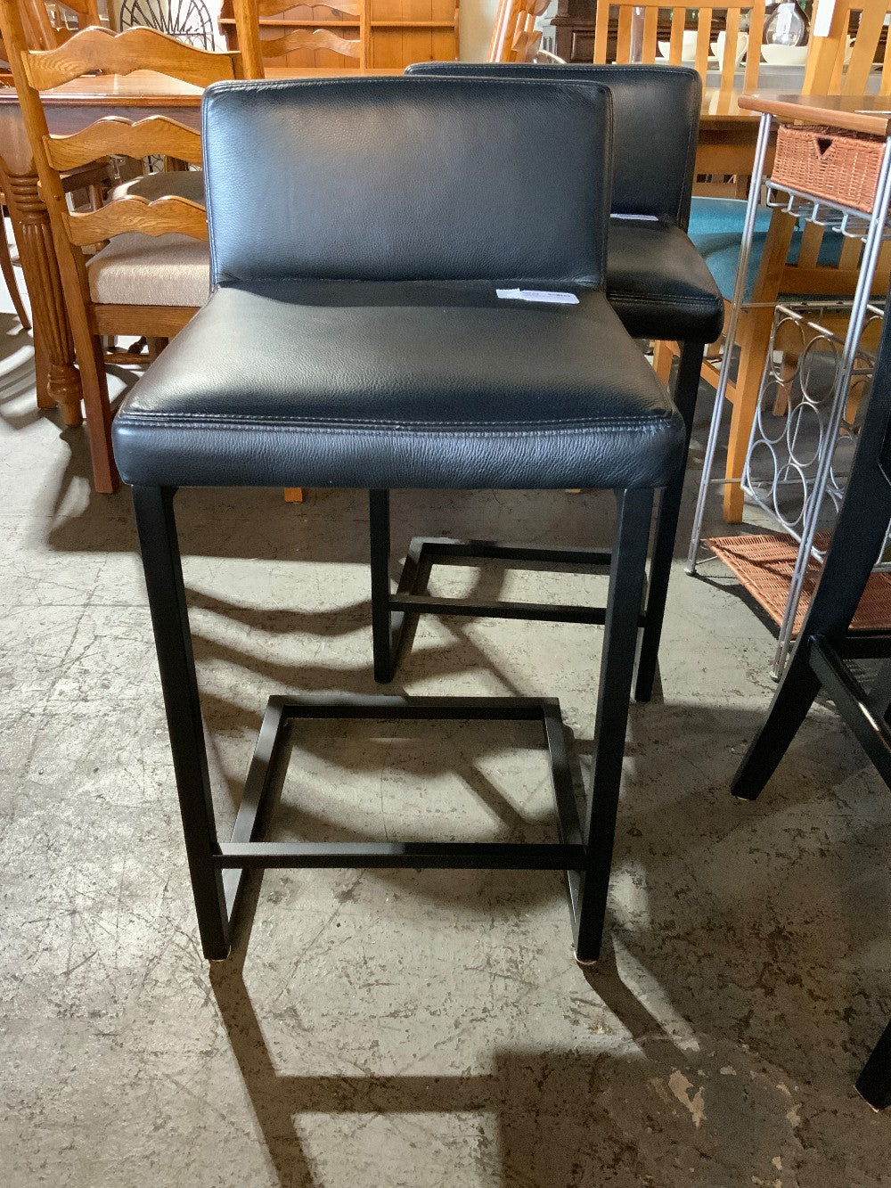 Black Leather Bar stools