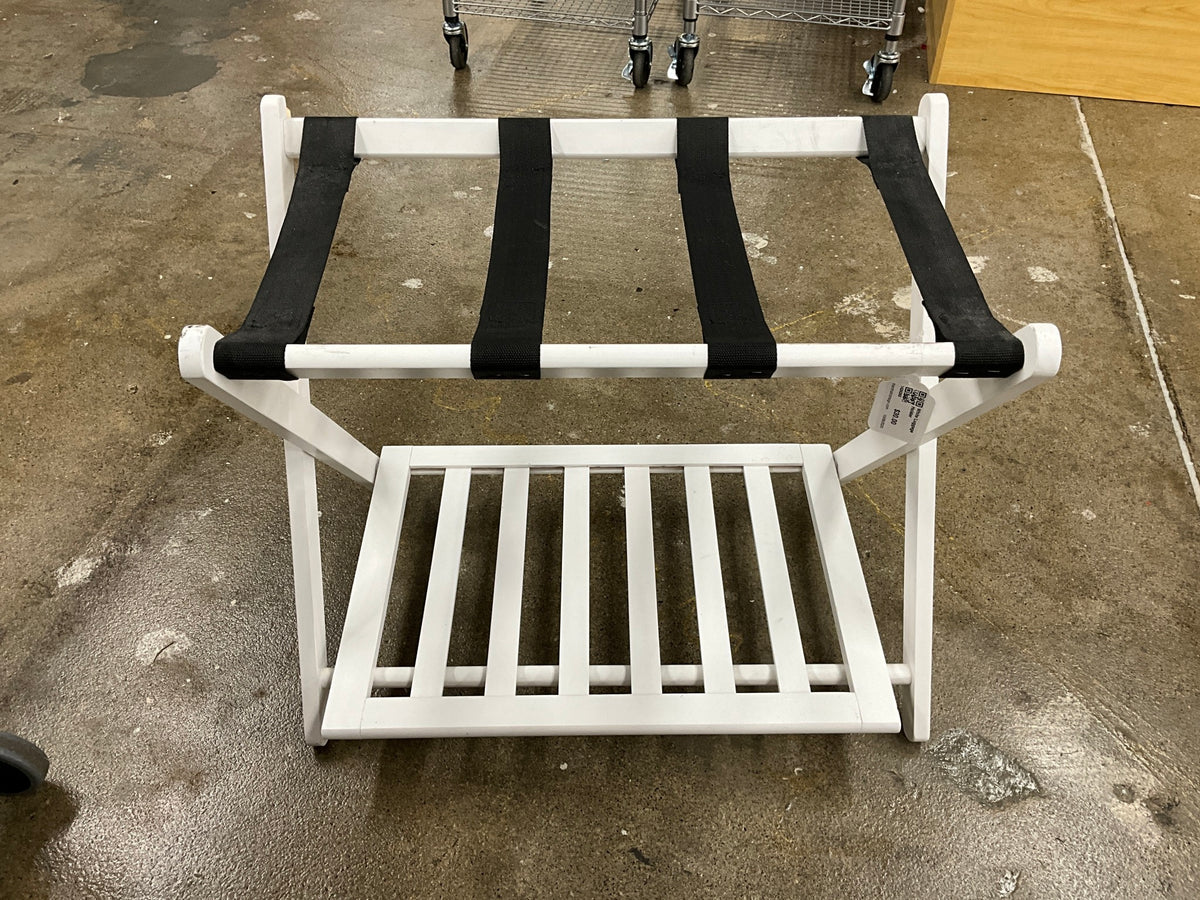 White Luggage Holder