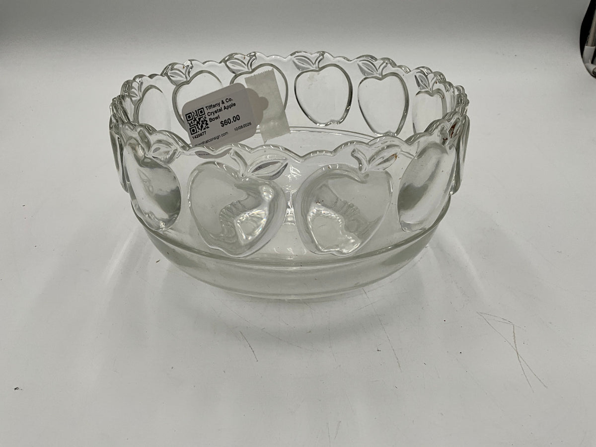 Tiffany & Co. Crystal Apple Bowl