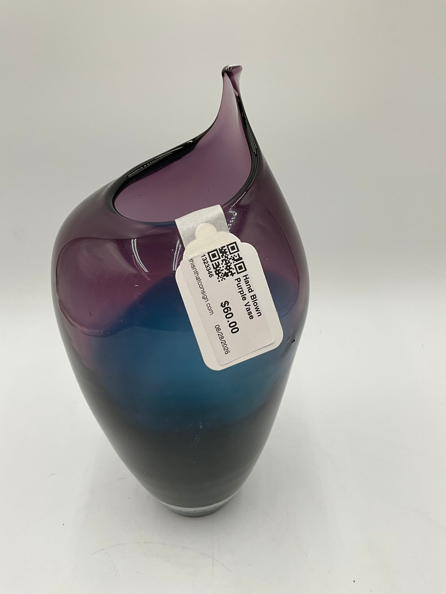 Hand Blown Purple Vase