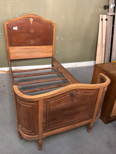 Antique French Walnut Twin Bed
