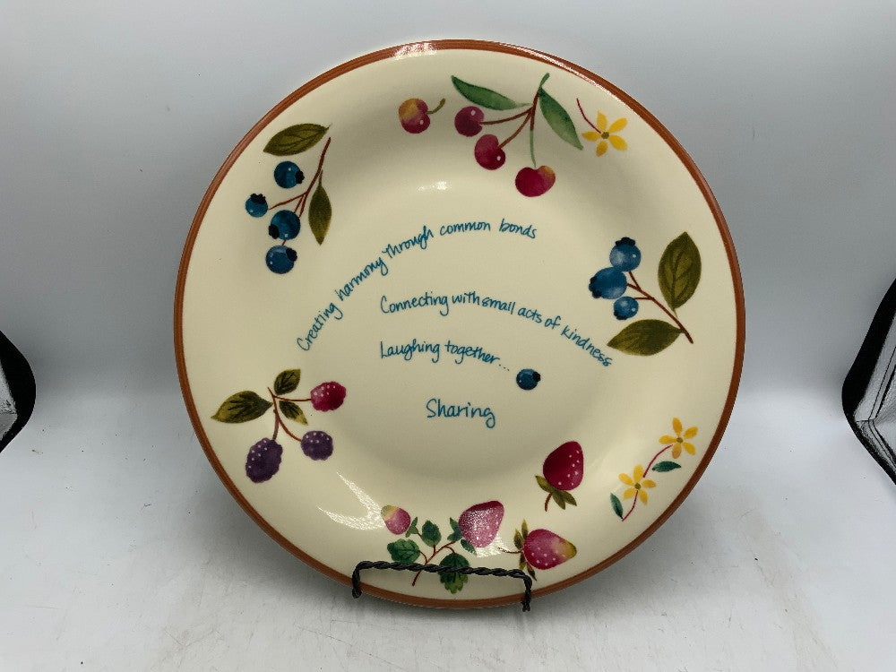 Longaberger Creating Harmony Plate