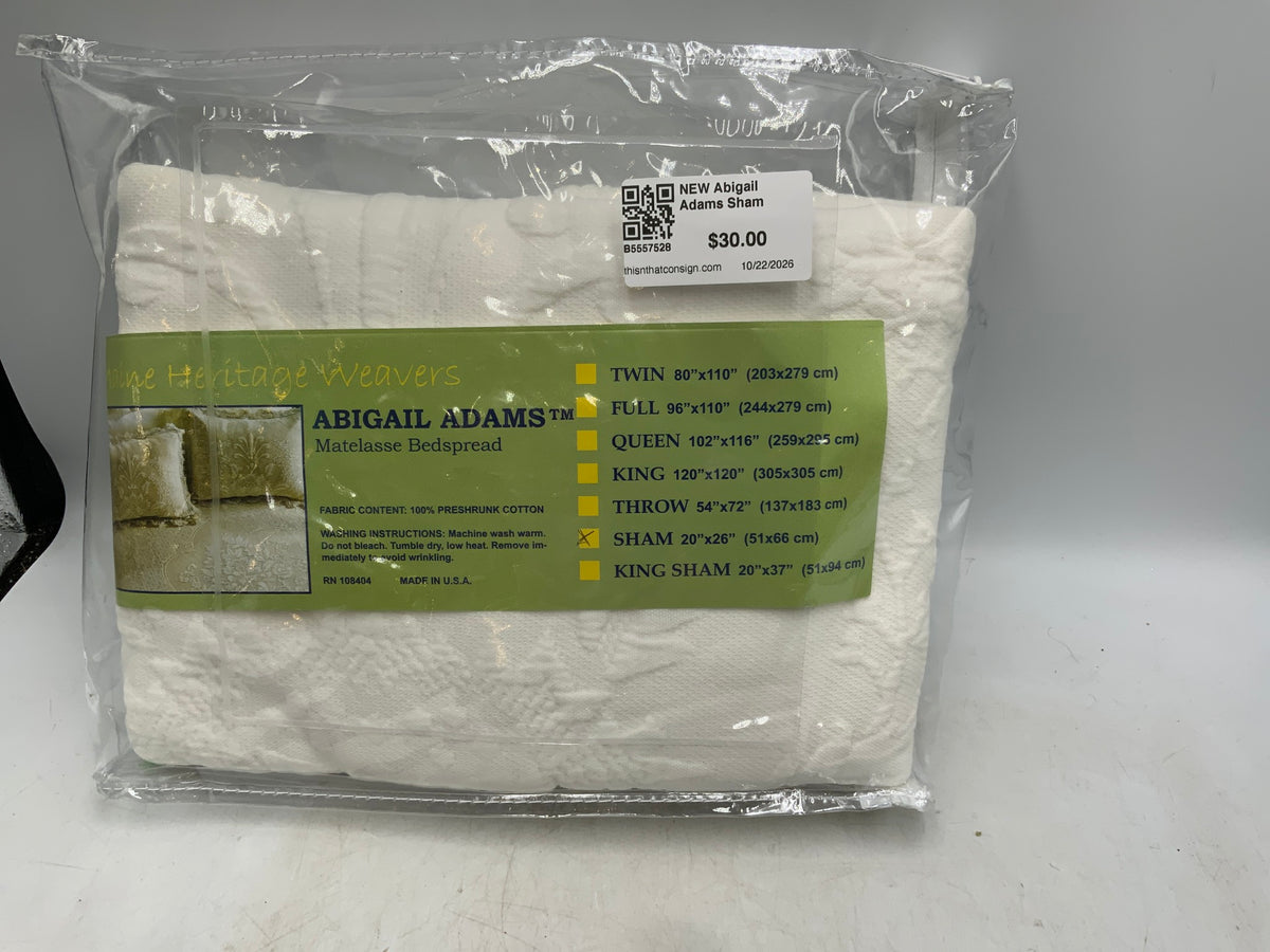 NEW Abigail Adams Sham