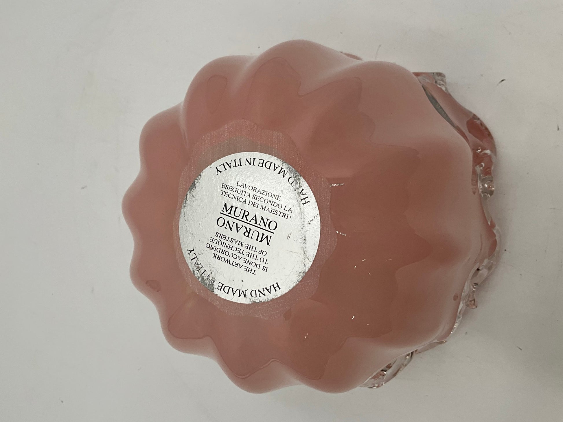 Murano Pink Crystal Bowl