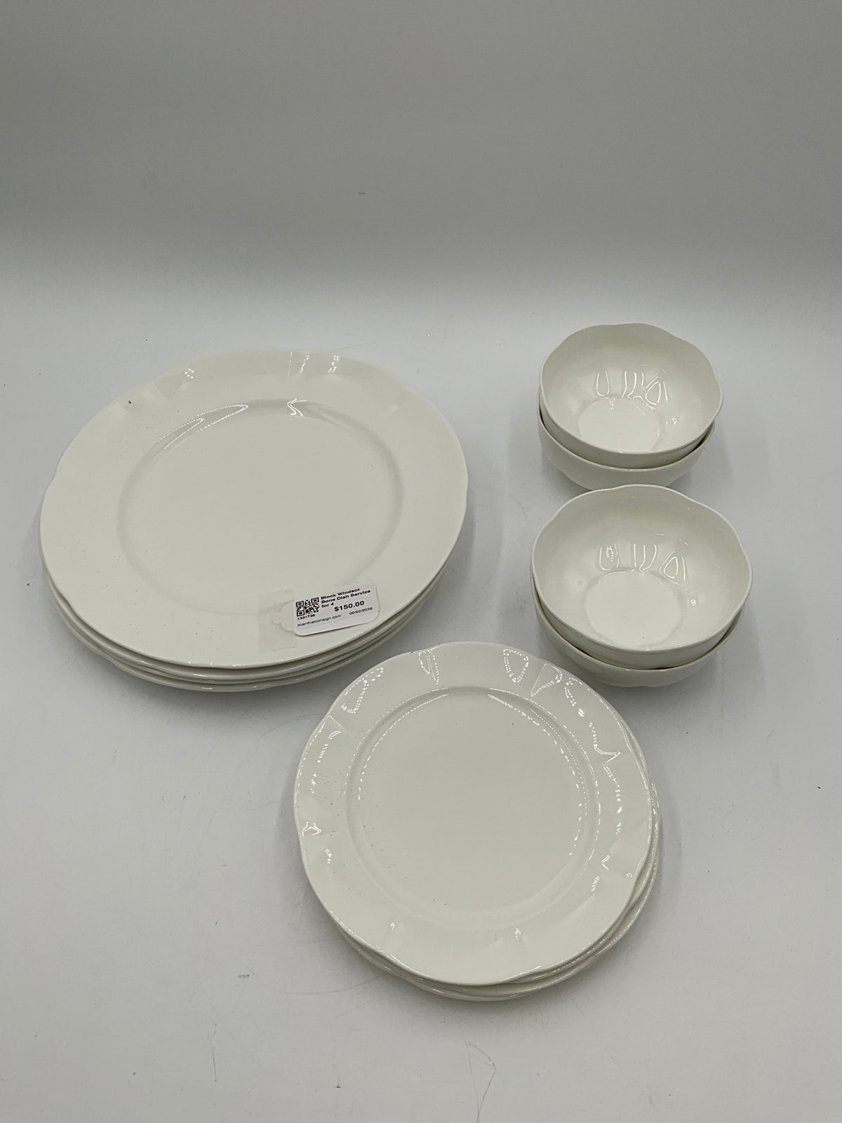 Block Windsor Bone Dish Service for 4