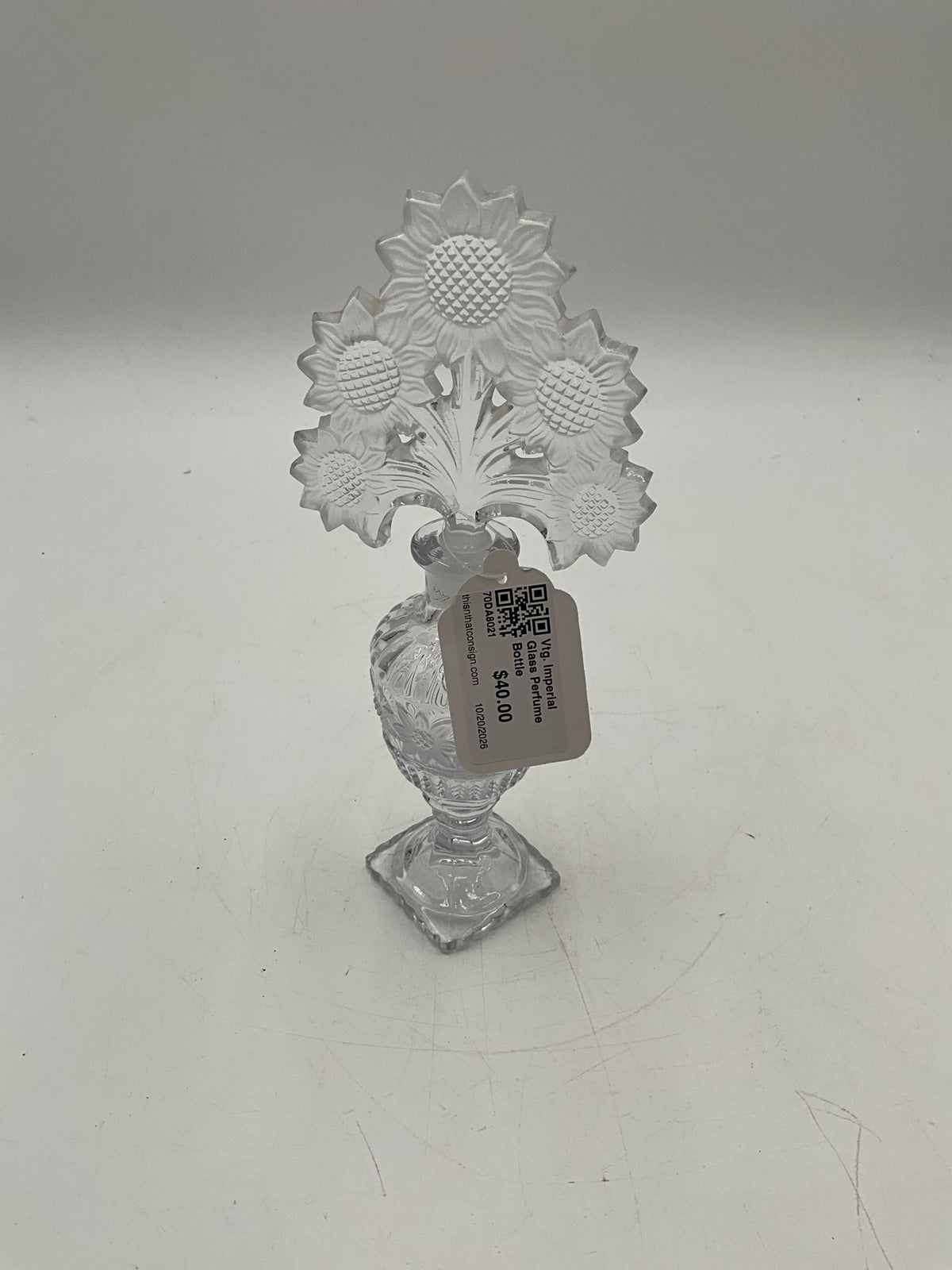 Vtg. Imperial Glass Perfume Bottle