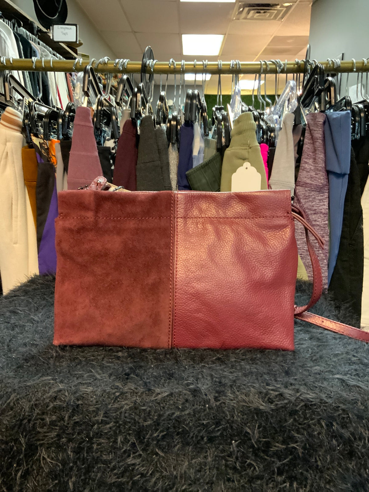 NWT Zara Suede Crossbody Real Leather