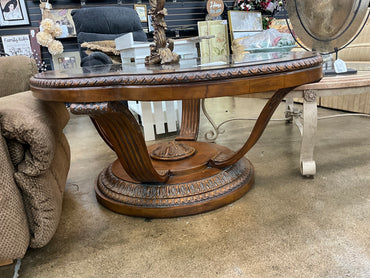 Glass Inlay Coffee Table
