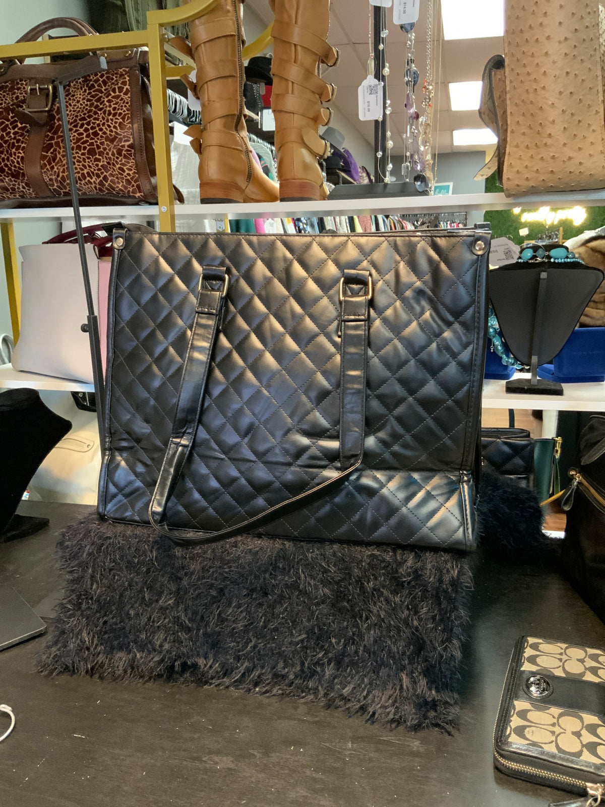 Black Travel bag with wallet 