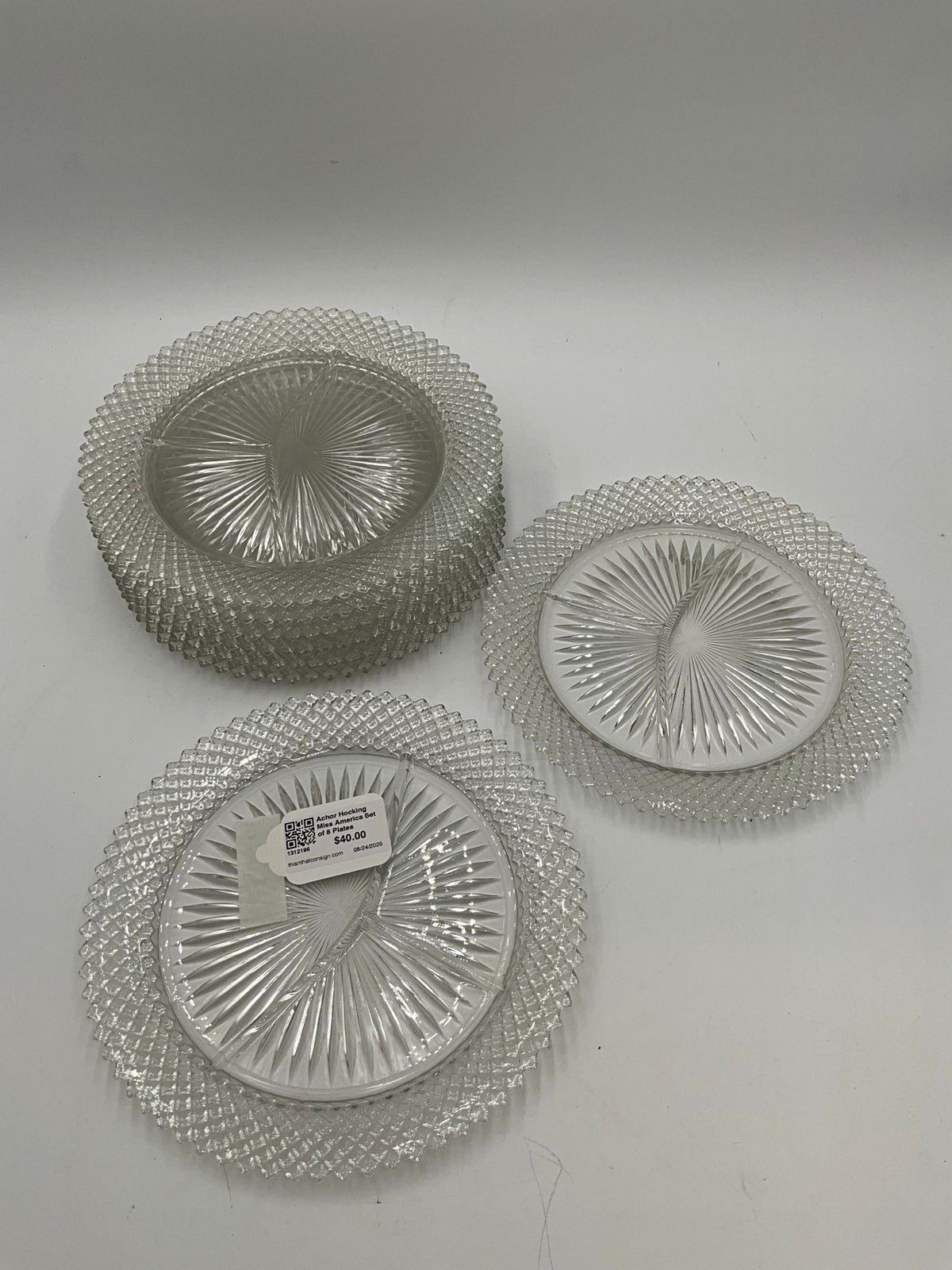 Achor Hocking Miss America Set of 8 Plates