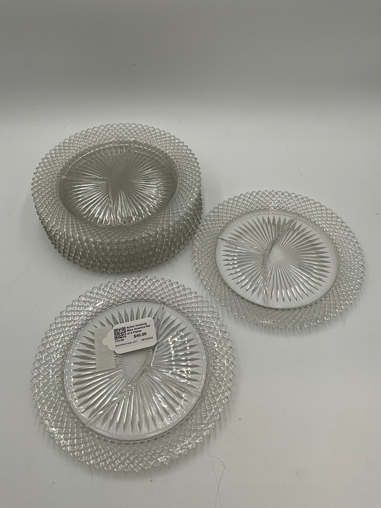 Achor Hocking Miss America Set of 8 Plates