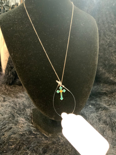 Sterling Closionne Cross Necklace