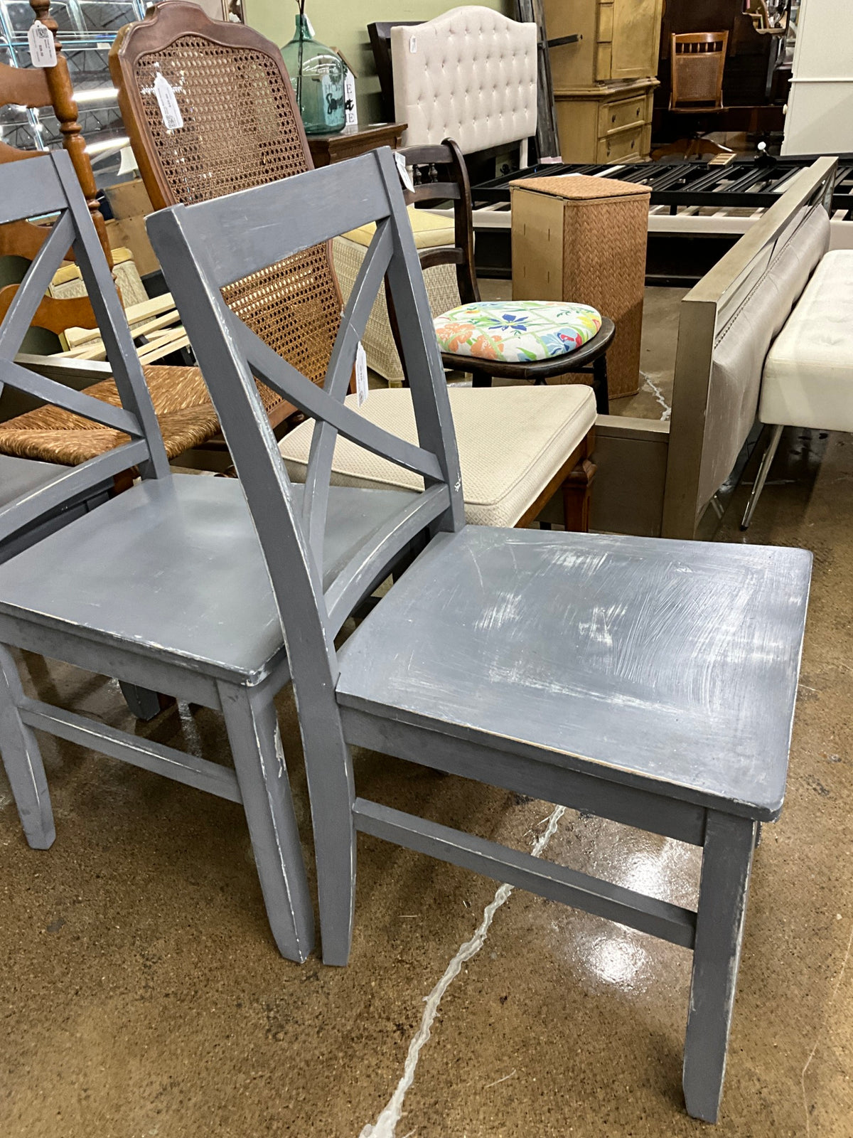Grey Dining Chair Set of 4
