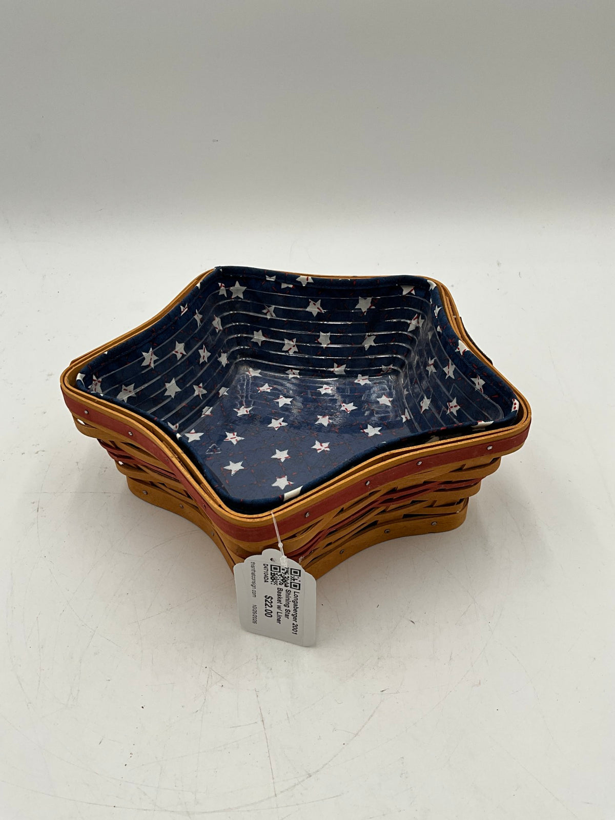 Longaberger 2001 Shining Star Basket w/ Liner