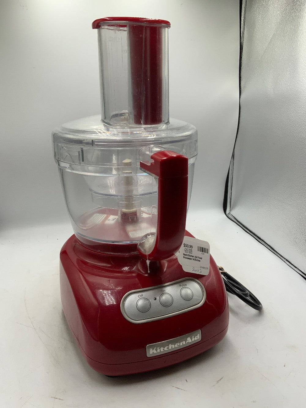 Red Kitchen Aid Food Processor W/Extras
