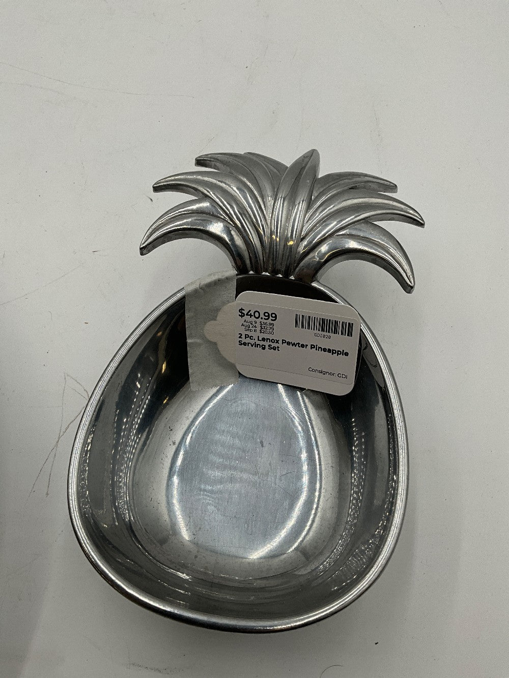 2 Pc. Lenox Pewter Pineapple Serving Set