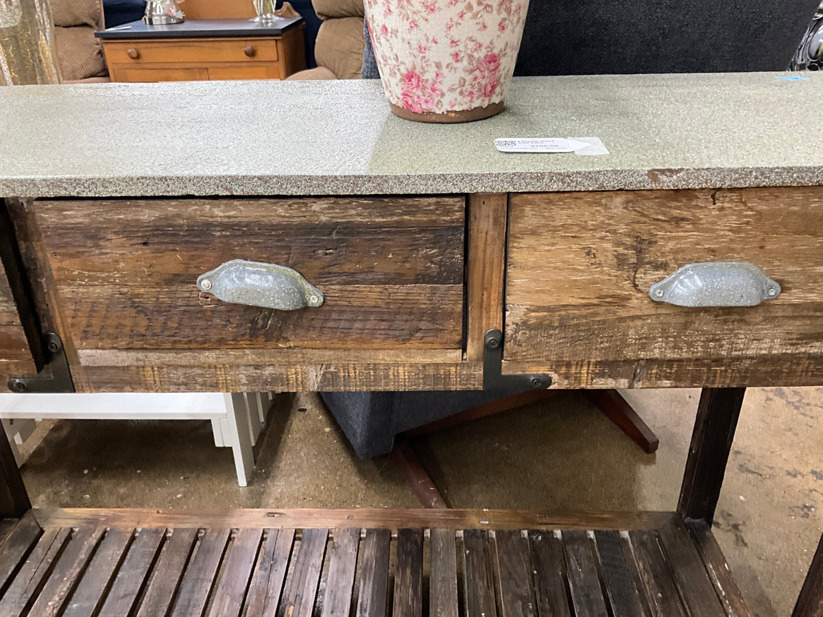 3 Drawer Wood Sofa Table