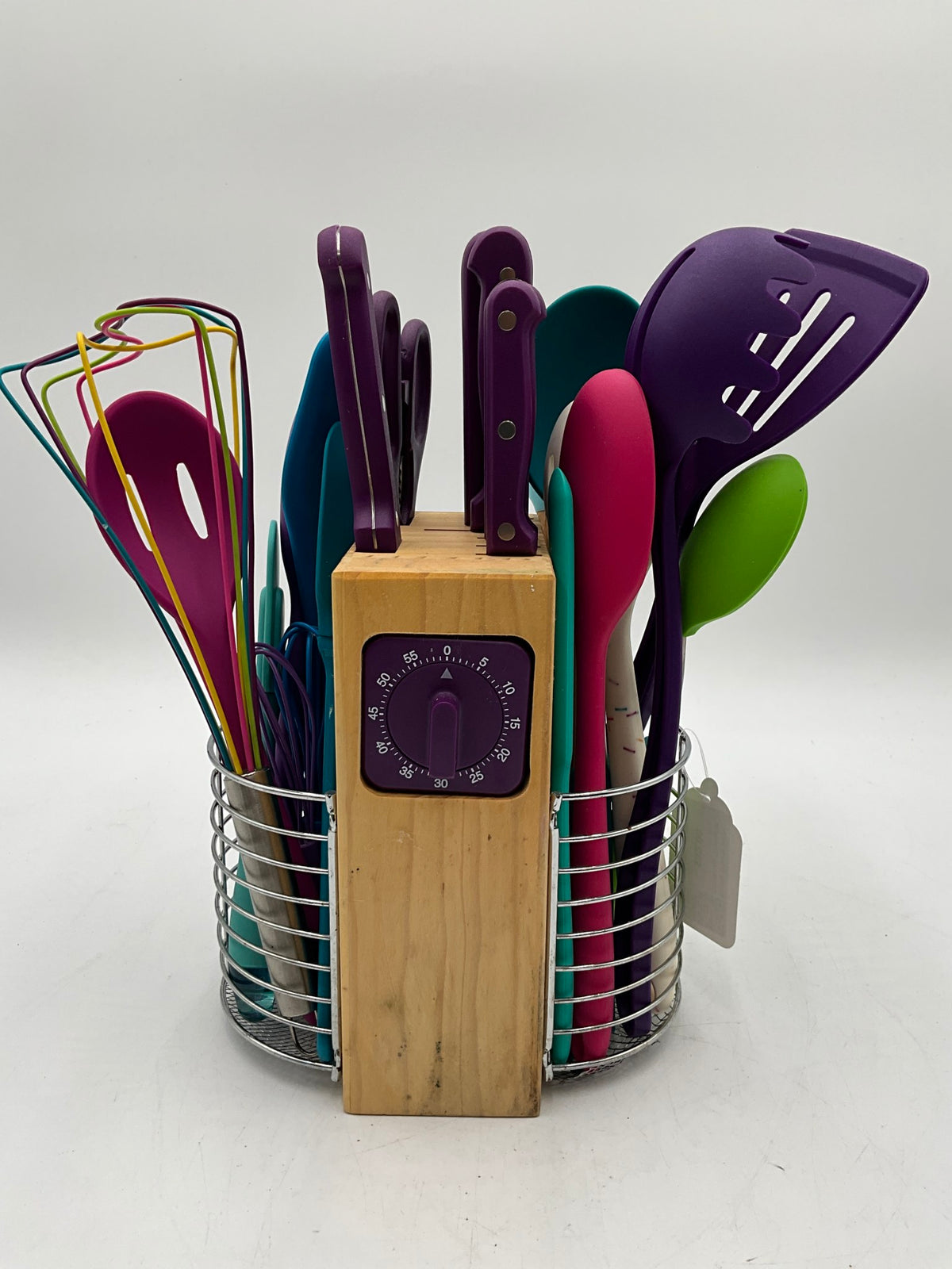 Knife Block with Cooking Utensils