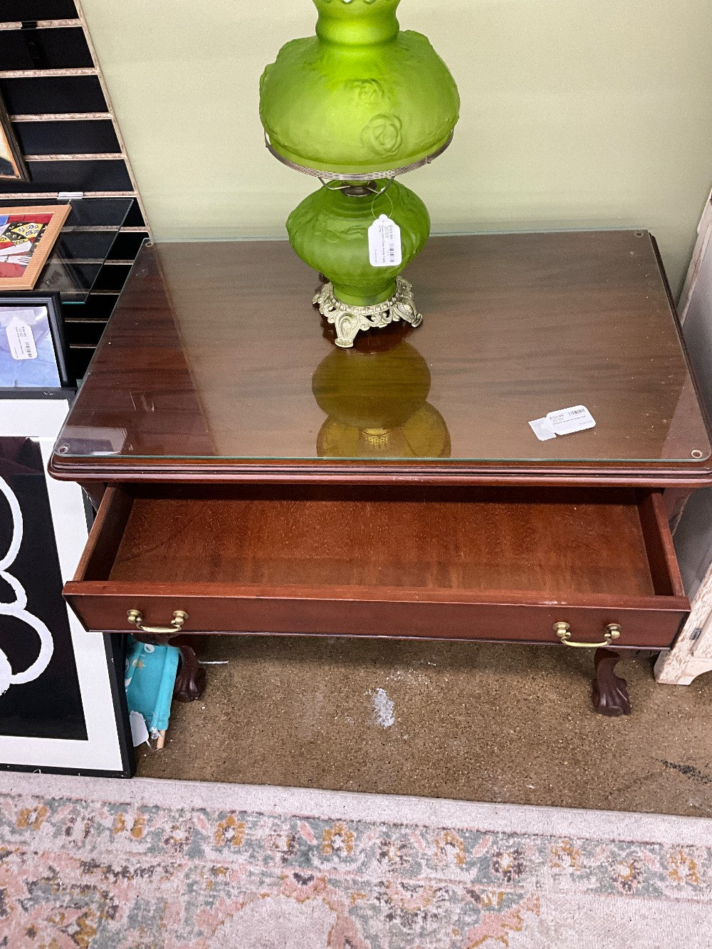 Antique Chest w/ Glass Top