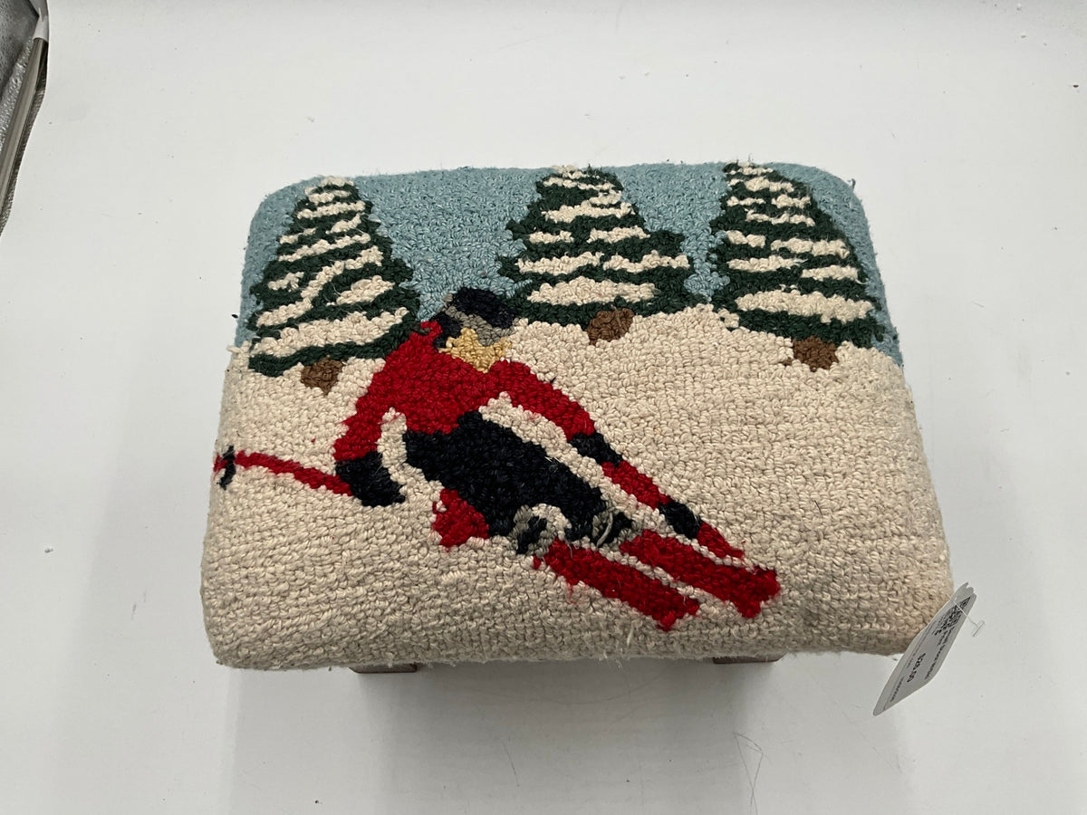 Small Stool W/Ski Print