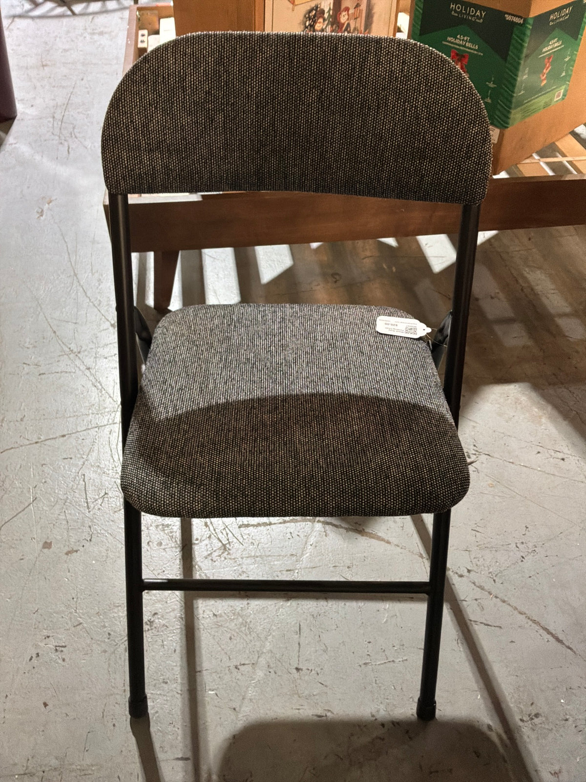Black Grey Folding Chair
