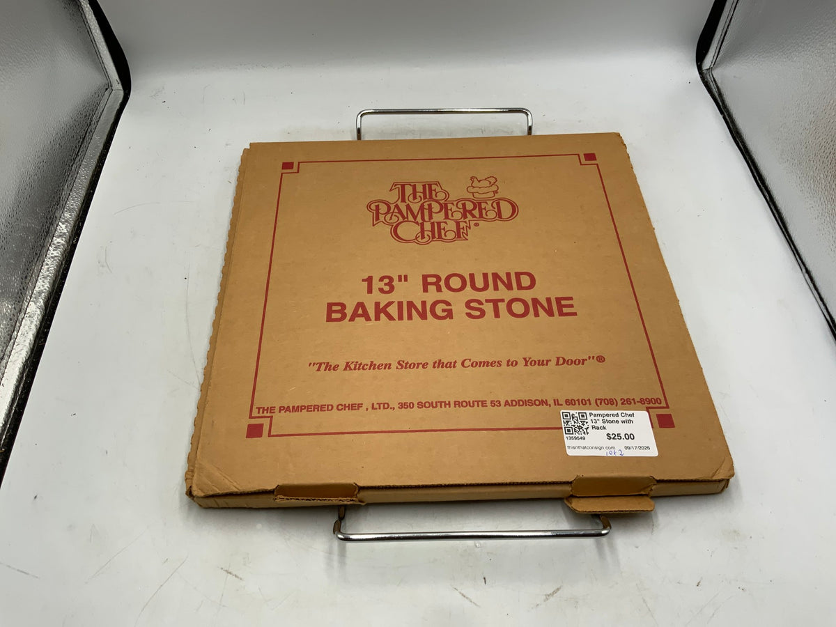 Pampered Chef 13" Stone with Rack