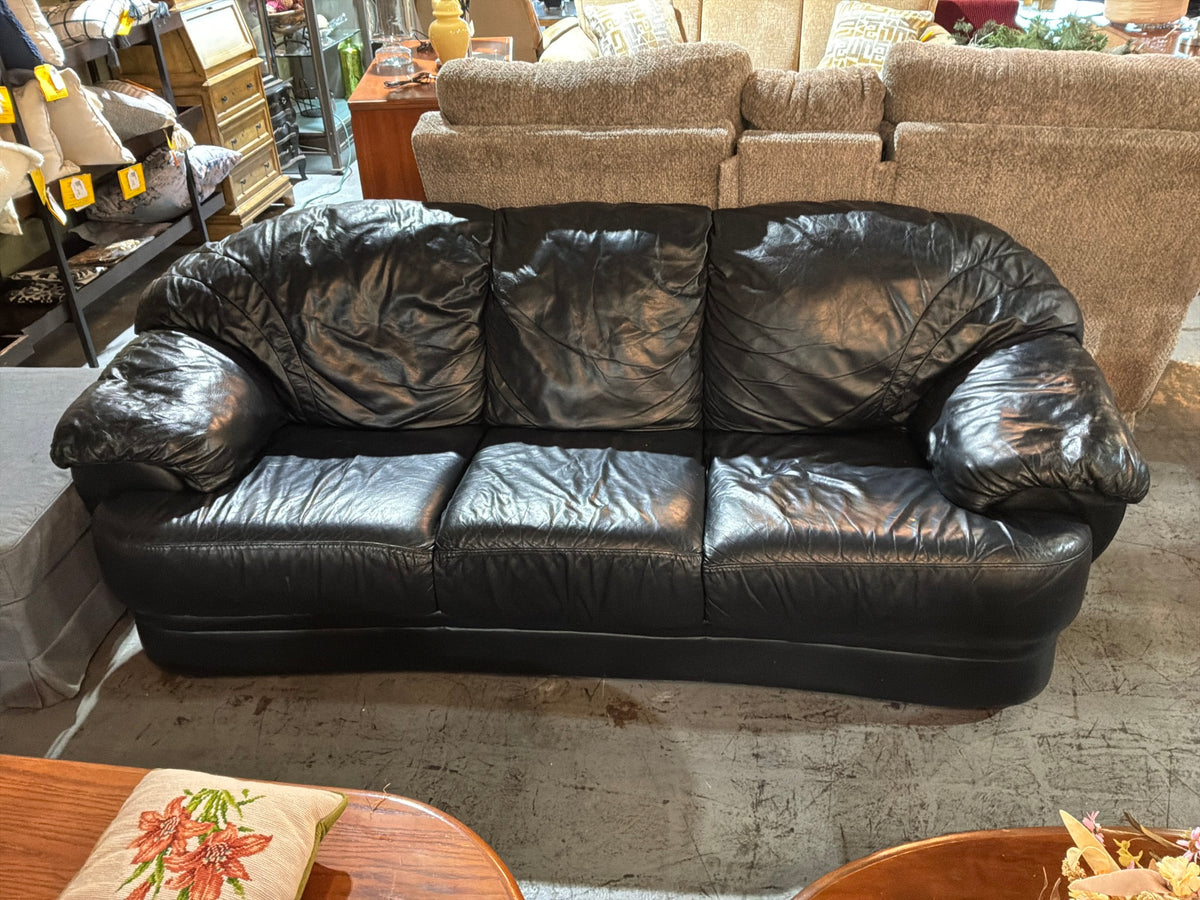 Black Leather Sofa