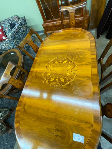 Antique French Country Table & 6 Chairs
