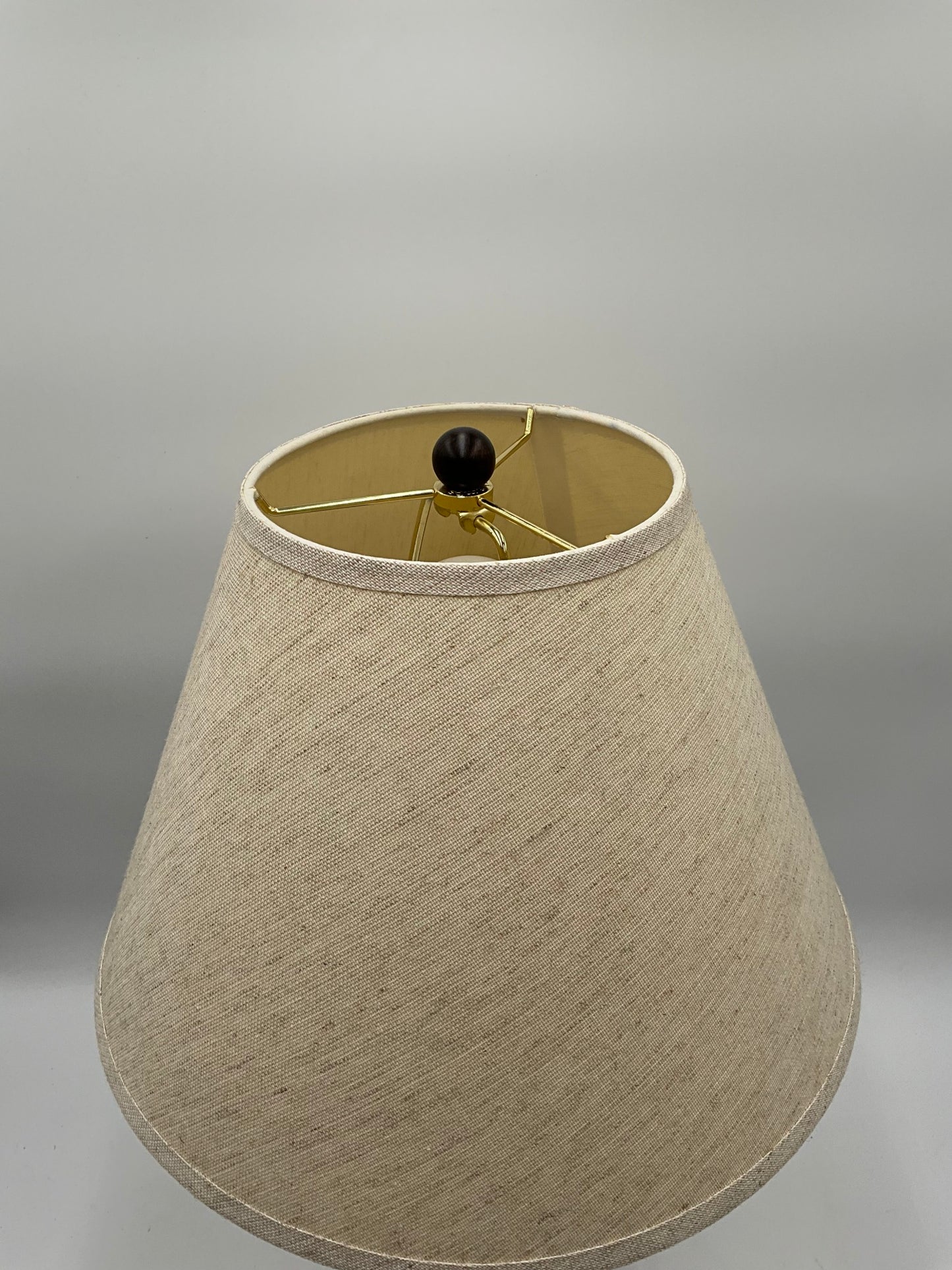 Brown Table Lamp w/ Cream Shade