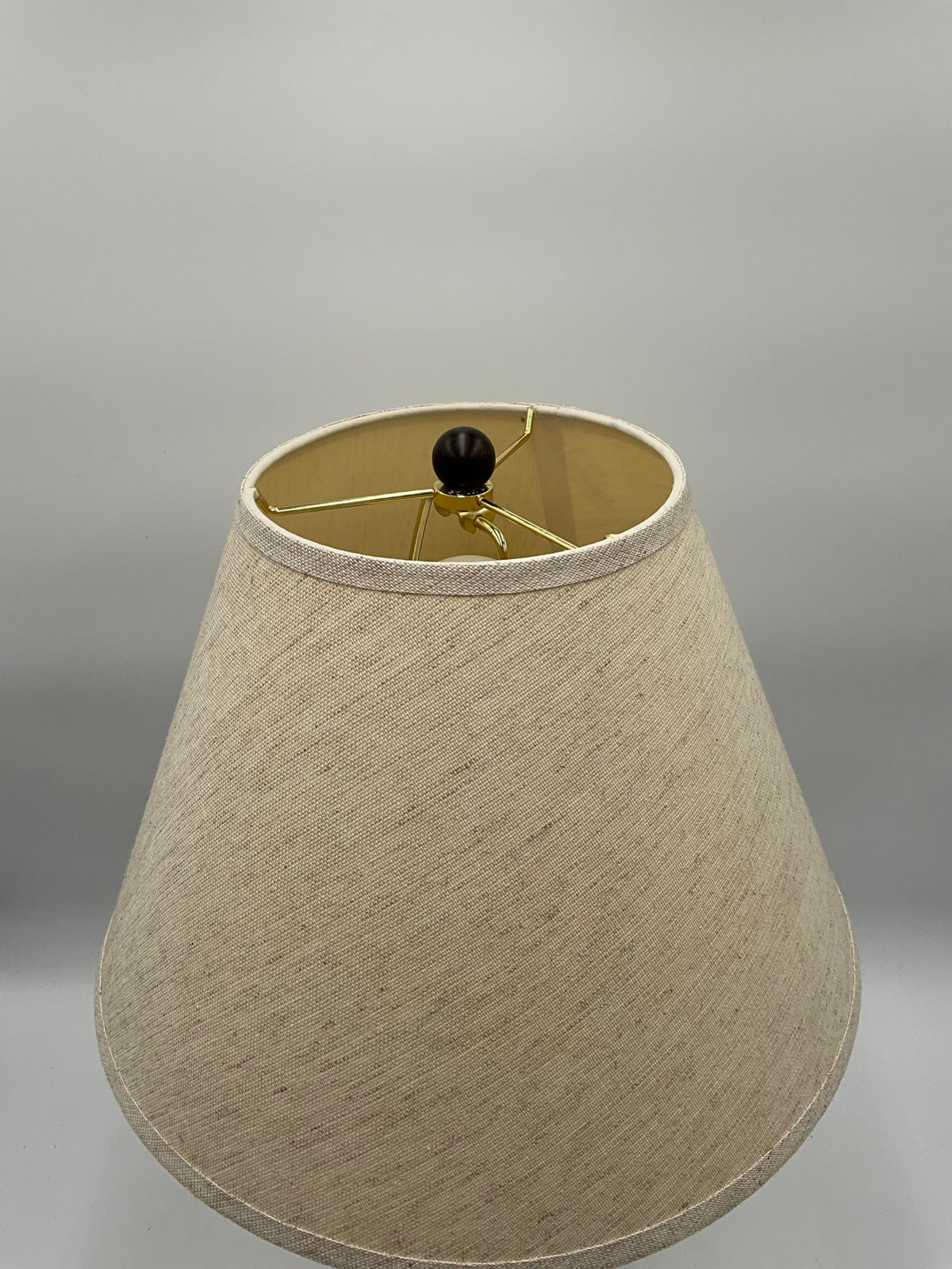 Brown Table Lamp w/ Cream Shade