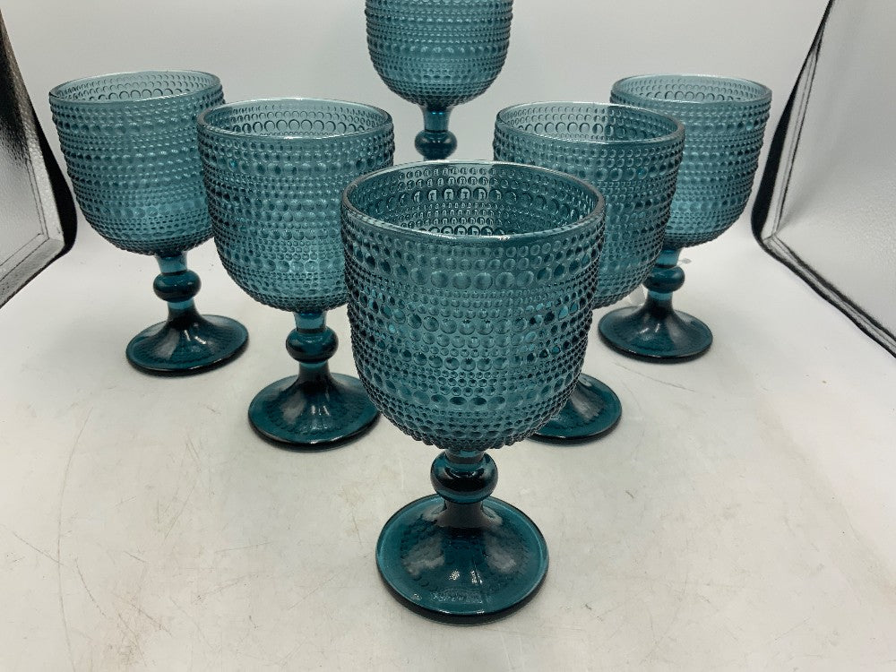 Pottery Barn Juniper Wine Glasses Set of 6