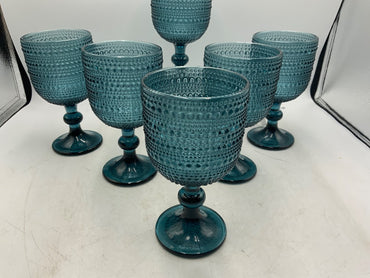 Pottery Barn Juniper Wine Glasses Set of 6