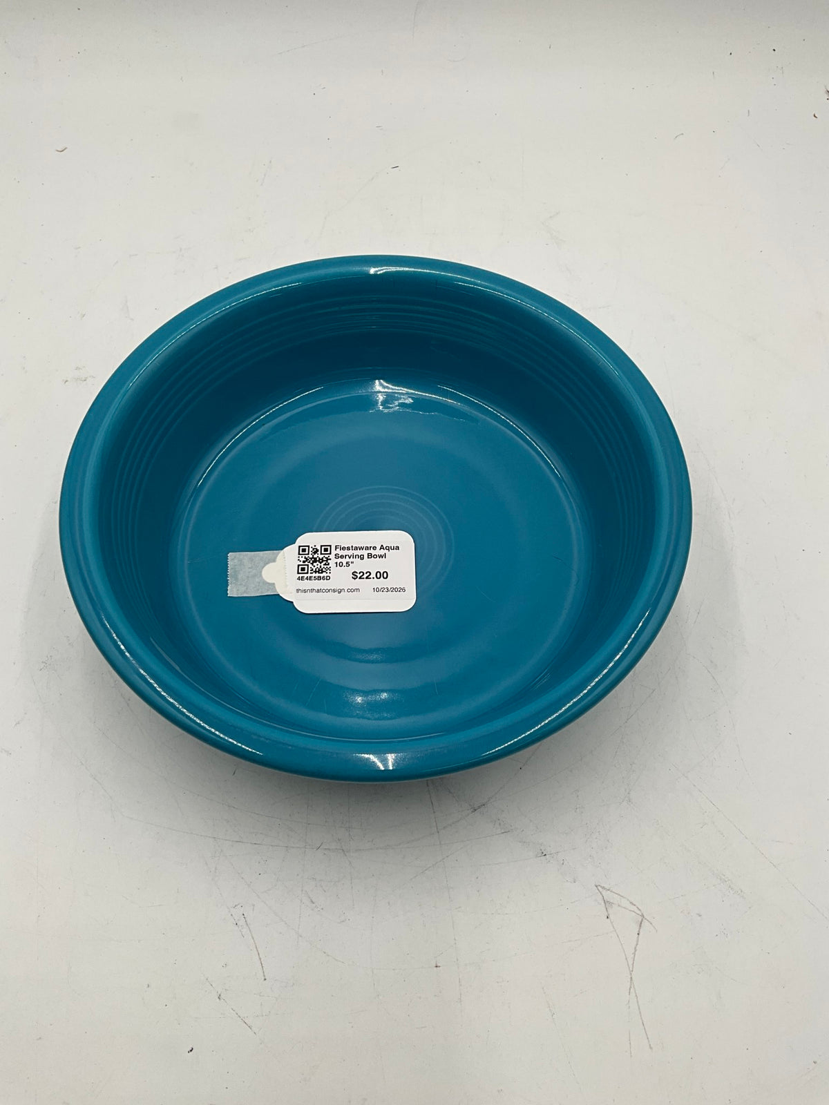 Fiestaware Aqua Serving Bowl 10.5"