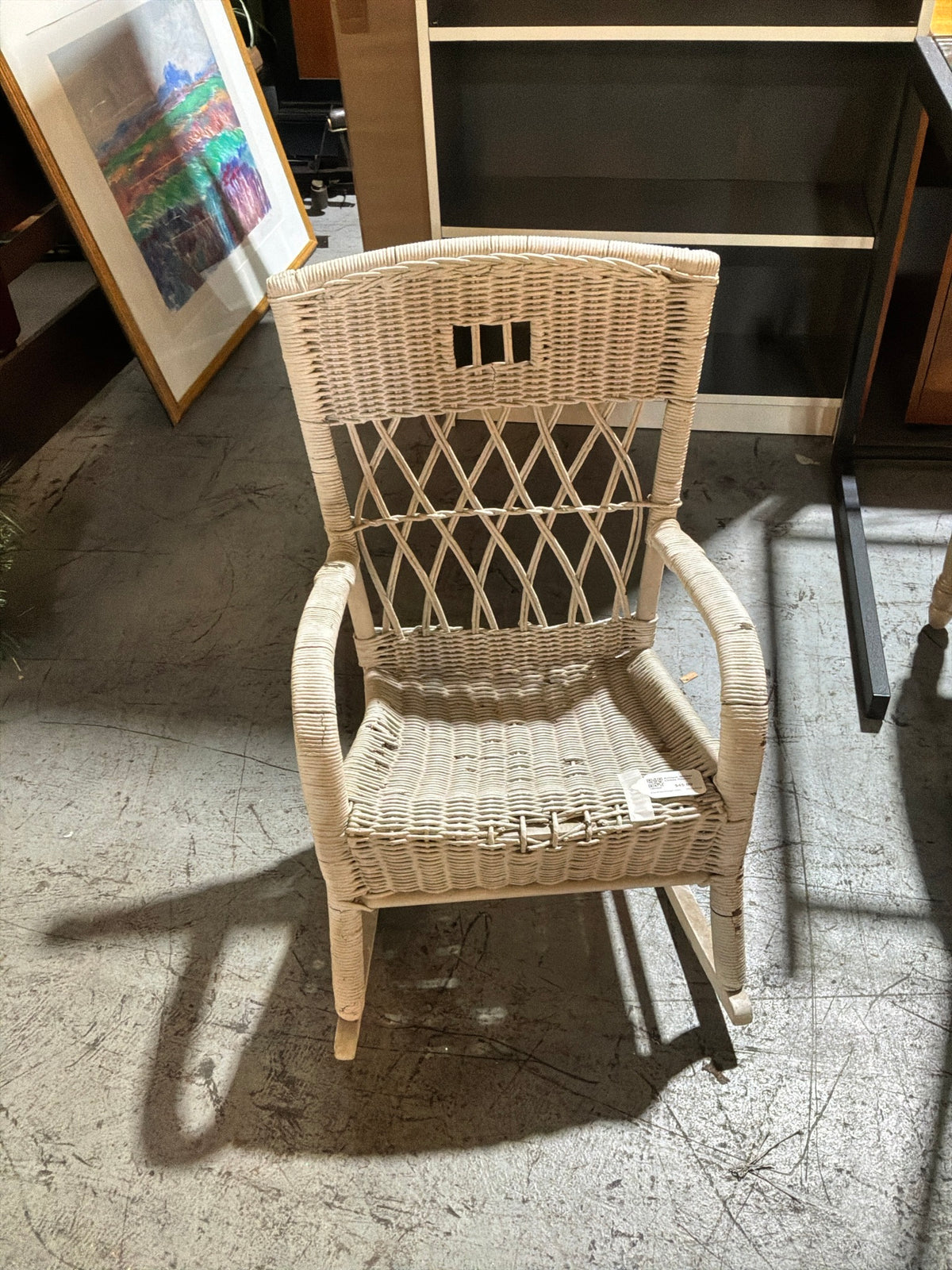 Antique Wicker Childs Rocker