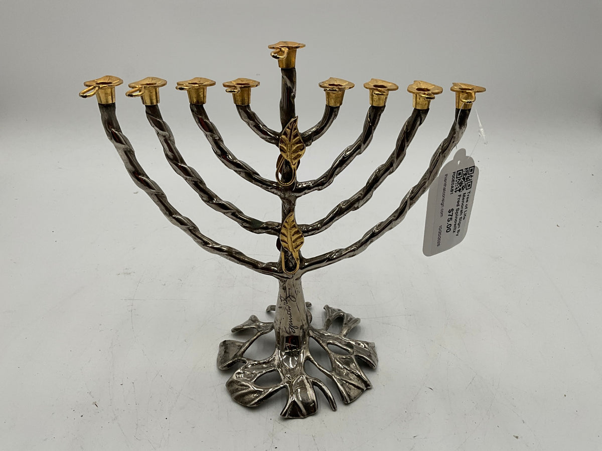 Tree of Life Menorah Sign By Fred Spinowitz