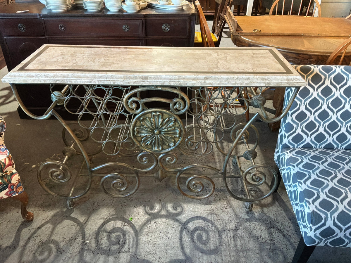 Wine Rack Marble Table