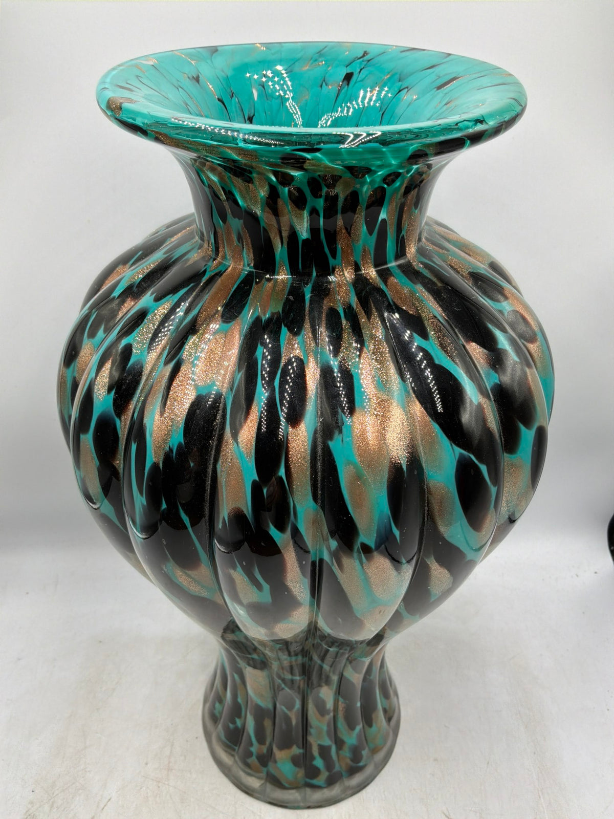 Blue / Brown Glass Vase